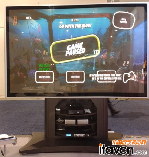 2014CES利亞德展區(qū)高清TV1S9小間距LED拼接屏