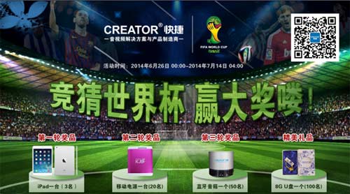 猜大力神杯新主 拿CREATOR快捷iPad大獎