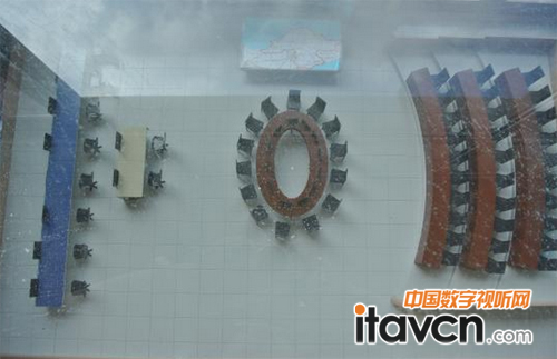 某市指揮中心的俯視圖